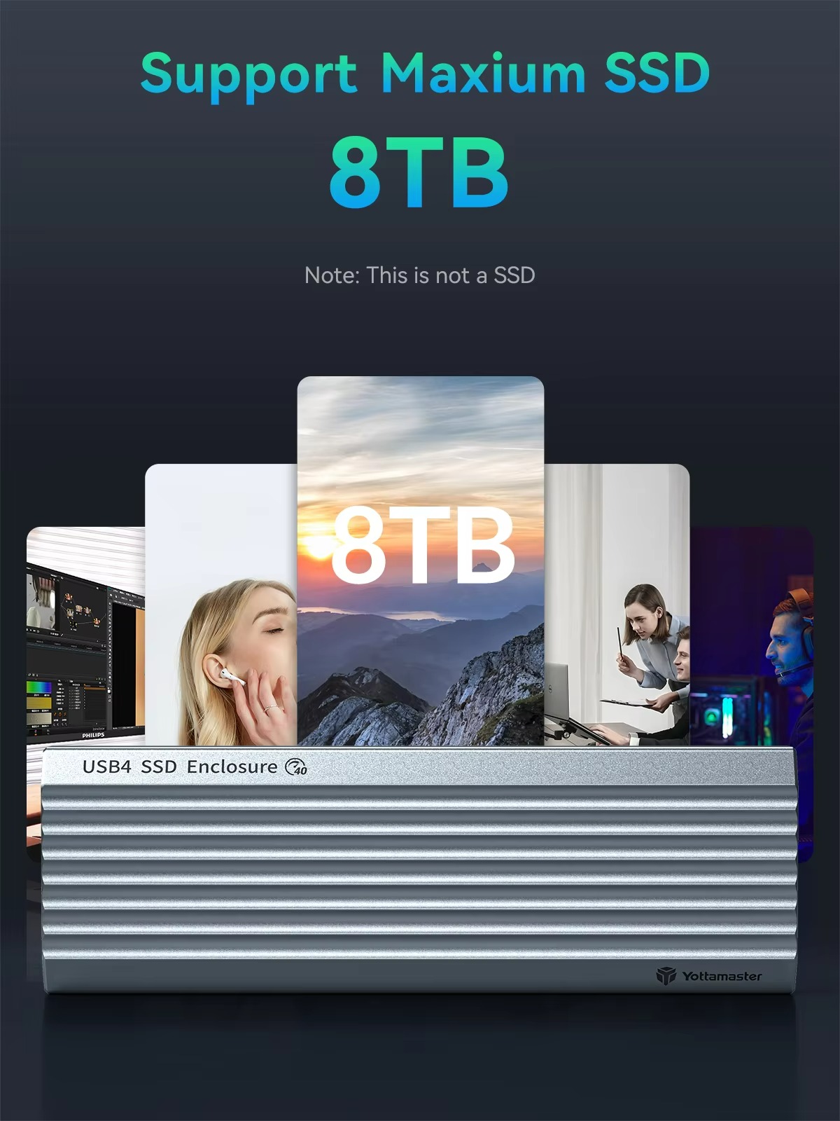 Boîtier de disque dur externe  - Usb4 40Gbps External Ssd 8Tb avis et prix